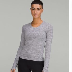 Long sleeve striped swiftly tech size 18 Race Length